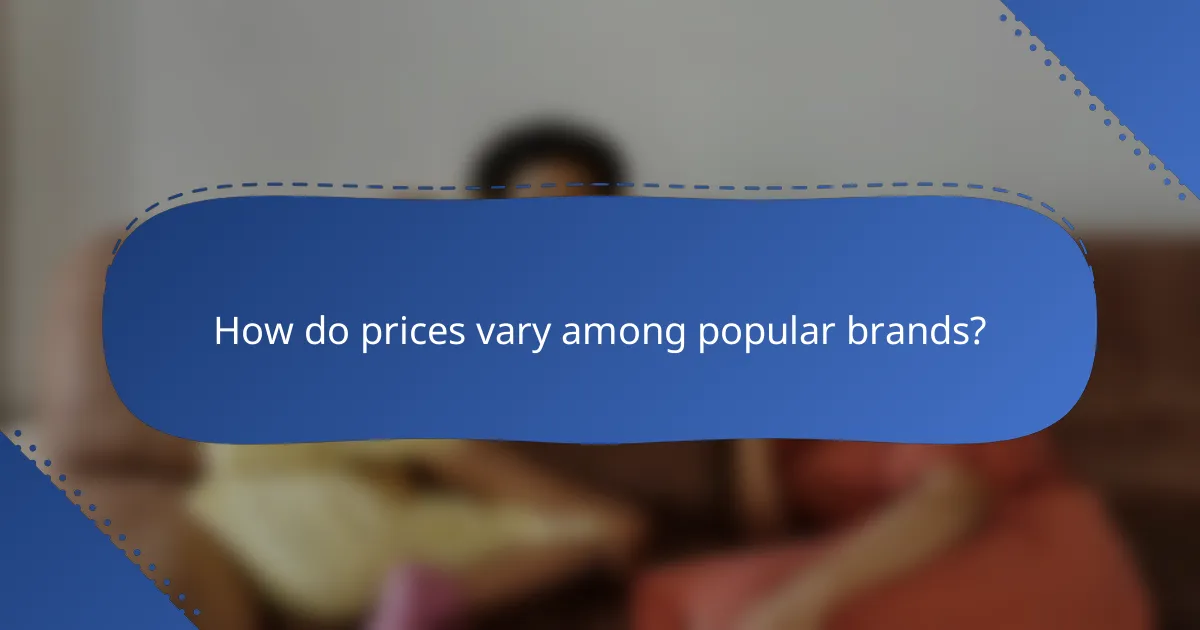 How do prices vary among popular brands?