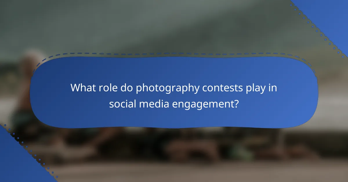 What role do photography contests play in social media engagement?